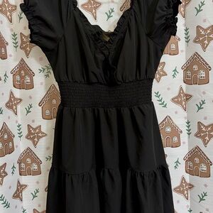 Black Ruffled Dress
